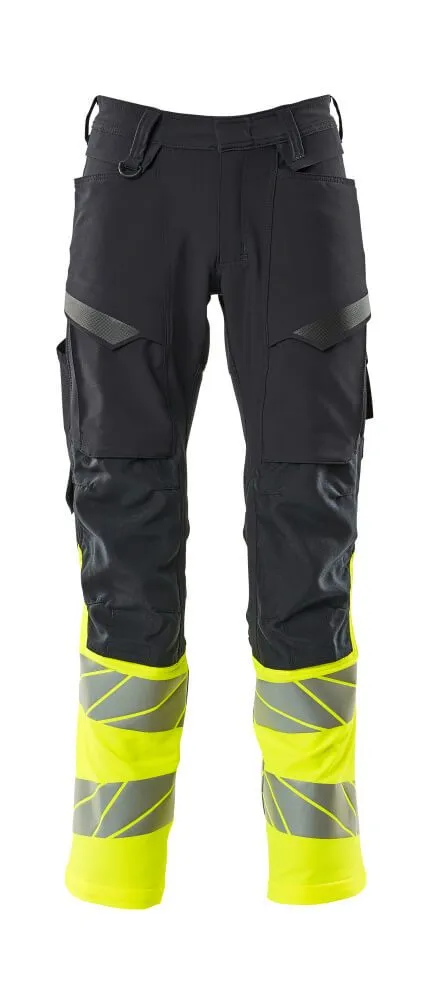 Housut polvipaikoilla He-Vis/Navy